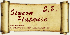 Simeon Platanić vizit kartica